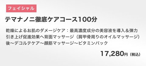 テマナノニ徹底ケアコース100分